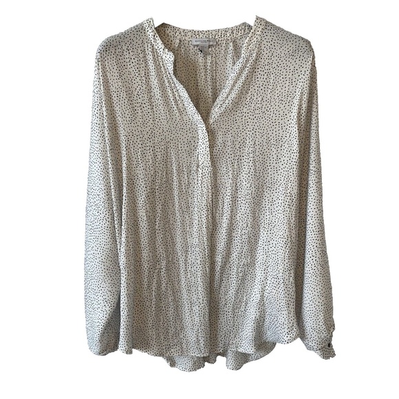 Carolina Belle Tops - CAROLINA BELLE Long Sleeve Blouse White And Black Size XL